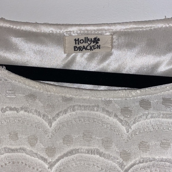 Molly Bracken Off White Mini Laced Dress Short Sleeves - Picture 3 of 10